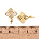 Фурнитура для серег-гвоздиков из латунных ракушек с микропаве из кубического циркония KK-D363-03G-3
