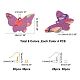 Pandahall elite bricolage 12 paires de kits de fabrication de boucles d'oreilles papillon DIY-PH0002-17-2