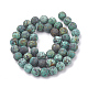 Brins de perles turquoises africaines naturelles (jaspe) X-G-T106-203-3