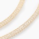 Brass Mesh Chain Necklaces NJEW-F241-01G-A-2