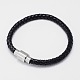 Braided Leather Cord Bracelets BJEW-I199-07-1