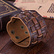 Cuir tressé vogue des bracelets de la moelle des hommes BJEW-BB15590-9