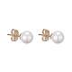 Brass Stud Earrings EJEW-L198-05G-2