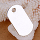 Rectángulo de latón estampado colgantes de etiqueta en blanco para hombres KK-BB11631-1