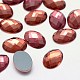 Faceted Glass Oval Cabochons GGLA-F008C-22-1