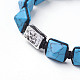 Synthetic Turquoise Braided Bead Bracelets BJEW-I273-K05-2