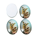 Jesus and the Virgin Printed Glass Oval Cabochons GGLA-N003-13x18-A-3