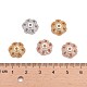 Capuchons de perles de zircone cubique en laiton à 6 pétale de fleur écologique ZIRC-M098-01-FF-4