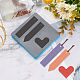 SUPERDANT Leather Bookmark Cutting Dies 3 Shapes Die Cuts Rectangular Heart Corner Bookmark Tag Label Card Wooden Die Cutter DIY Leather Craft Embossing Template for Men and Women DIY-SD0001-80A-04-5