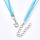 Waxed Cord and Organza Ribbon Necklace Making NCOR-T002-274-3