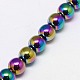 Electroplate Non-magnetic Synthetic Hematite Beads Strands X-G-J169A-2mm-05-3