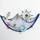 魚網の壁の装飾  天然なシェルと  海賊党のための海をテーマにした壁掛け釣り網パーティーの装飾  結婚式  写真の装飾  ミディアムブルー  2x1 M DIY-WH0168-84B-6