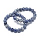 Natural Blue Spot Jasper Bead Stretch Bracelets BJEW-K212-B-039-1