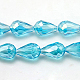Abalorios de vidrio electroplate hebras EGLA-D015-15x10mm-M-2