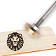 Superdant 30mm branding iron timbro modello leone e barbecue branding iron con testa sostituibile manici in legno strumenti e accessori per grigliare AJEW-WH0113-15-180-1