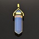 Bullet Opalite Double Terminated Pointed Pendants G-N0121-17-1