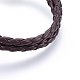 Плетеный кожаный шнур многожильных браслеты BJEW-F347-05A-4