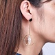 Polymer Clay Rhinestone Dangle Stud Earrings EJEW-JE04132-5