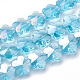 Perles en verre electroplate EGLA-Q091-10mm-C09-1