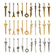 Globleland 66 pièces 3 couleurs épée breloques pour la fabrication de bijoux fournitures kit artisanat accessoires bracelet collier pendentif boucle d'oreille porte-clés FIND-GL0001-28-1