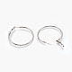 304 Stainless Steel Hoop Earrings EJEW-E233-01P-40mm-2