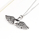 Flügel mit Herz Medaillon Pet Memorial Halskette BOTT-PW0001-107B-3