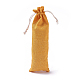 黄麻布製梱包袋ポーチ  巾着袋  ゴールデンロッド  18.7~19x7.7~8cm ABAG-I001-8x19-02D-2
