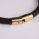 Bracelets en cuir tressé BJEW-L497-19B-2