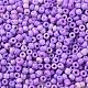 8/0ベーキングペイントガラスラウンドシードビーズ  紫色のメディア  3~3.5x2mm  穴：1~1.2mm  10000個/ポンド SEED-XCP0001-09-3