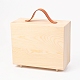 木製収納ボックス  アクリル透明カバーとハンドル付き  長方形  バリーウッド  19.5x11x30.5cm CON-B004-04B-4