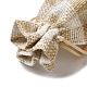 布模造黄麻布巾着袋  タータンチェックのギフト収納ポーチ  長方形  バリーウッド  140x100x8mm AJEW-D064-01C-3