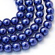 Cottura dipinto di perle di vetro perlato fili di perline rotondo HY-Q003-6mm-19-1