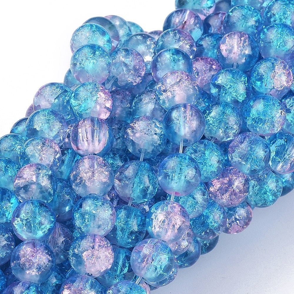 Wholesale Spray Painted Crackle Glass Beads Strands - Pandahall.com