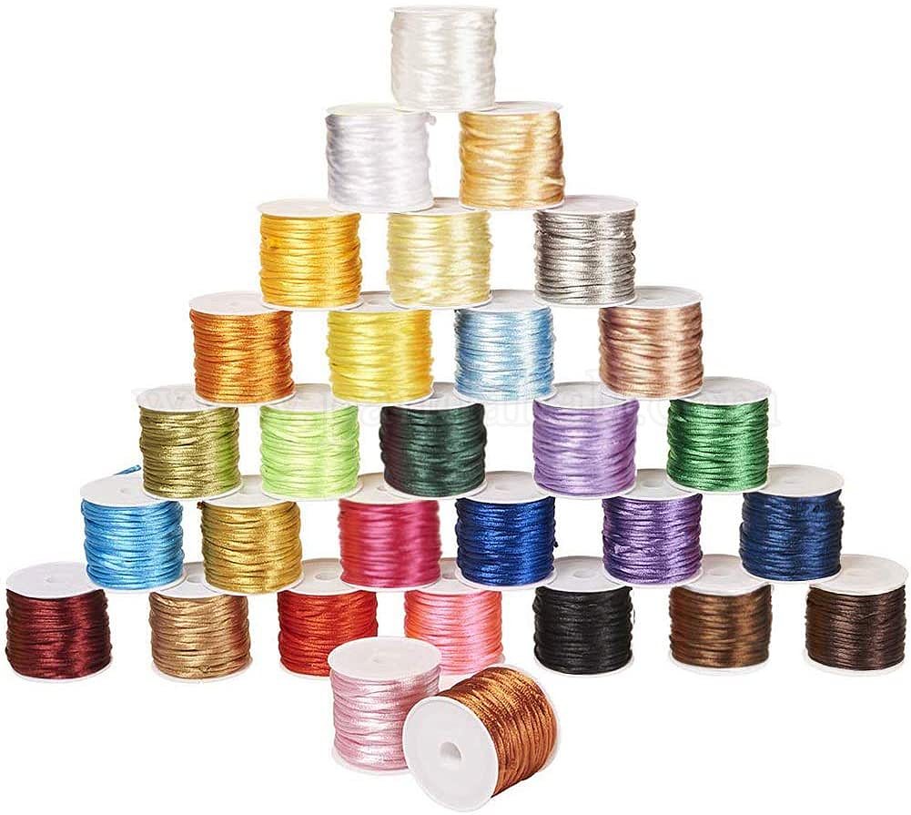 Shop JEWELEADER 30 Rolls About 328 Yards Satin Nylon Jewellery Cord 2mm