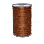 Waxed Polyester Cord, 3-Ply, Sienna, 0.45mm, about 59.05 yards(54m)/roll