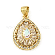 Подвески из кубического циркония с покрытием из латуни KK-U029-28G-04