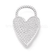 Латунные микропаве прозрачные подвески с фианитом ZIRC-L097-004P