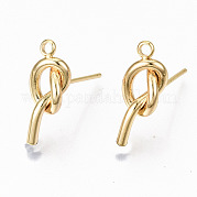 Brass Stud Earring Findings KK-R117-060-NF