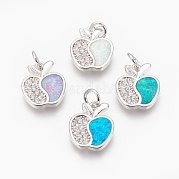 Латунные микро проложить кубического циркония подвески KK-O107-24P