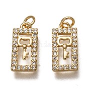 Латунные микропаве прозрачные кубические циркониевые подвески ZIRC-B002-05G