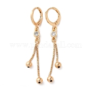 Стеклянные серьги с защелкой EJEW-K256-16KCG