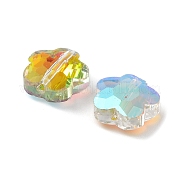 Прозрачный Electroplate стеклянные бусины GLAA-D016-17A