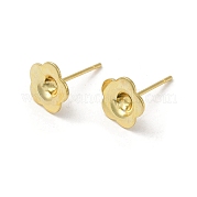 Фурнитура для сережек-гвоздиков из нержавеющей стали Flower 201 STAS-Q315-07G
