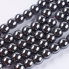 Unmagnetische synthetischen Hämatitkornen Stränge, Runde, 10 mm, Bohrung: 1.2 mm, ca. 41~42 Stk. / Strang, 16 Zoll