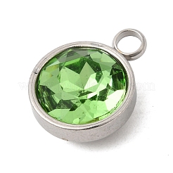 Подвески из нержавеющей стали с изображением камня-талисмана августа (304).&nbsp;STAS-G082-17P-08