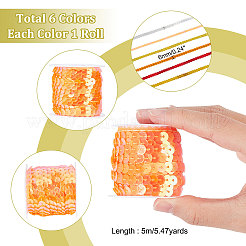 6 рулон 6 видов экологически чистых пластиковых бусин-пайеток PVC-PH0001-29