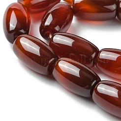 Овальные природные сердолика бусы пряди G-D622-06-G