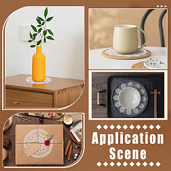 8 шт. 4 стиля подставки под стаканы с цветочной вышивкой из полиэстера AJEW-CN0003-12