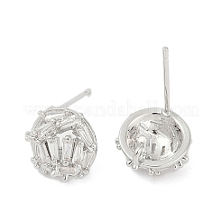 Латунные серьги-гвоздики из циркония KK-Z094-12P