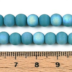 Fili di perline di vetro opaco satinato&nbsp;GLAA-T032-P6mm-MBB13A